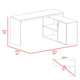 Escritorio en L Axis Avellana 151.5x76.5cm con Organizador de Libros y Archivador - ESCRITORIOS | Bylmo