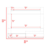 Panel de TV Flotante Baijing Avellana y Wengue 160x137cm Para TV Hasta 70 Pulgadas - MUEBLES DE TV | Bylmo