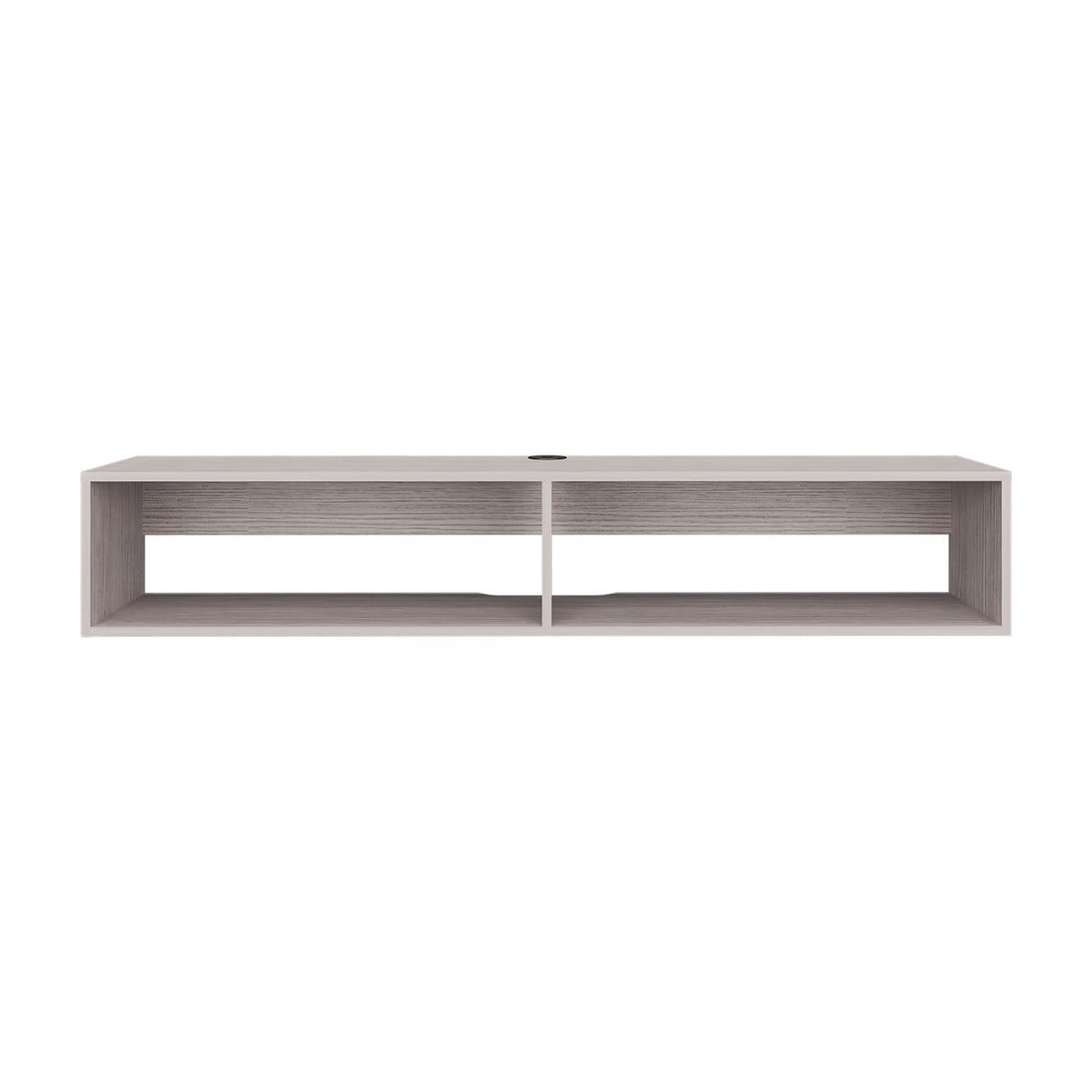 Rack de TV Flotante Gris Positano 150x26.5cm Para TV Hasta 65 Pulgadas con Ranuras para Cables - MUEBLES DE TV | Bylmo