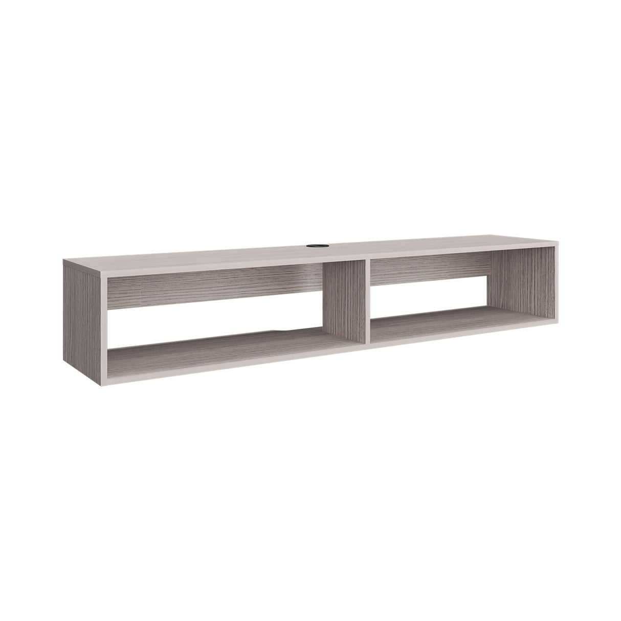 Rack de TV Flotante Gris Positano 150x26.5cm Para TV Hasta 65 Pulgadas con Ranuras para Cables - MUEBLES DE TV | Bylmo