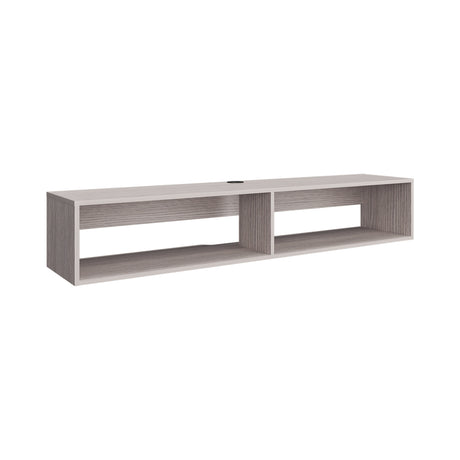 Rack de TV Flotante Gris Positano 150x26.5cm Para TV Hasta 65 Pulgadas con Ranuras para Cables - MUEBLES DE TV | Bylmo