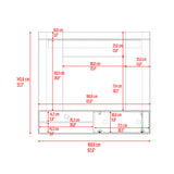 Panel de TV Bigaf Avellana y Wengue 145.6x38cm Para TV Hasta 60 Pulgadas Flotante - MUEBLES DE TV | Bylmo