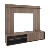 Panel de TV Bigaf Avellana y Wengue 145.6x38cm Para TV Hasta 60 Pulgadas Flotante - MUEBLES DE TV | Bylmo