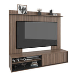 Panel de TV Bigaf Avellana y Wengue 145.6x38cm Para TV Hasta 60 Pulgadas Flotante - MUEBLES DE TV | Bylmo
