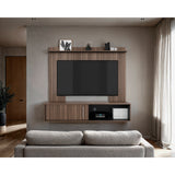 Panel de TV Bigaf Avellana y Wengue 145.6x38cm Para TV Hasta 60 Pulgadas Flotante - MUEBLES DE TV | Bylmo