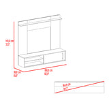 Panel de TV Bigaf Avellana y Wengue 145.6x38cm Para TV Hasta 60 Pulgadas Flotante - MUEBLES DE TV | Bylmo
