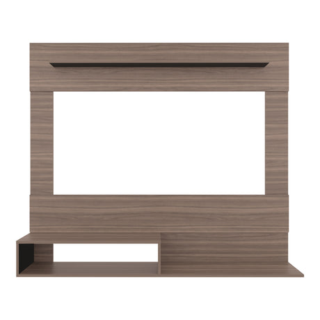 Panel de TV Beijing Avellana y Wengue 140x120cm Para TV Hasta 55 Pulgadas con Cinco Compartimientos - MUEBLES DE TV | Bylmo