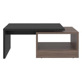 Mesa de Centro Kaia Wengue y Avellana 100.2x40cm Rectangular con Compartimiento - MESAS DE CENTRO | Bylmo