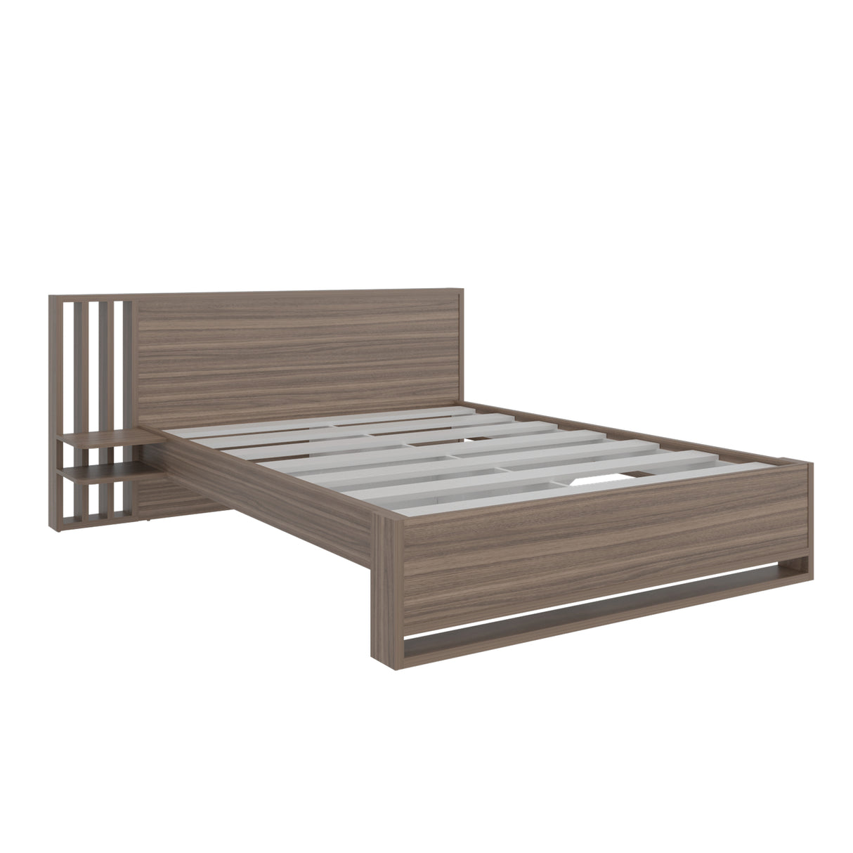 Base Cama Vance Avellana 179.9x86.6cm para Colchón Doble 140 X 190 Cm y con Cabecero - CAMAS | Bylmo