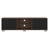 Rack de TV Classic Avellana y Wengue 180x52.5cm para TV Hasta 70" Pulgadas con Cuatro Compartimientos - MUEBLES DE TV | Bylmo