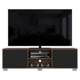 Rack de TV Classic Avellana y Wengue 180x52.5cm para TV Hasta 70" Pulgadas con Cuatro Compartimientos - MUEBLES DE TV | Bylmo