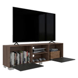 Rack de TV Classic Avellana y Wengue 180x52.5cm para TV Hasta 70" Pulgadas con Cuatro Compartimientos - MUEBLES DE TV | Bylmo