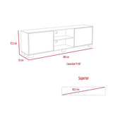 Rack de TV Classic Avellana y Wengue 180x52.5cm para TV Hasta 70" Pulgadas con Cuatro Compartimientos - MUEBLES DE TV | Bylmo
