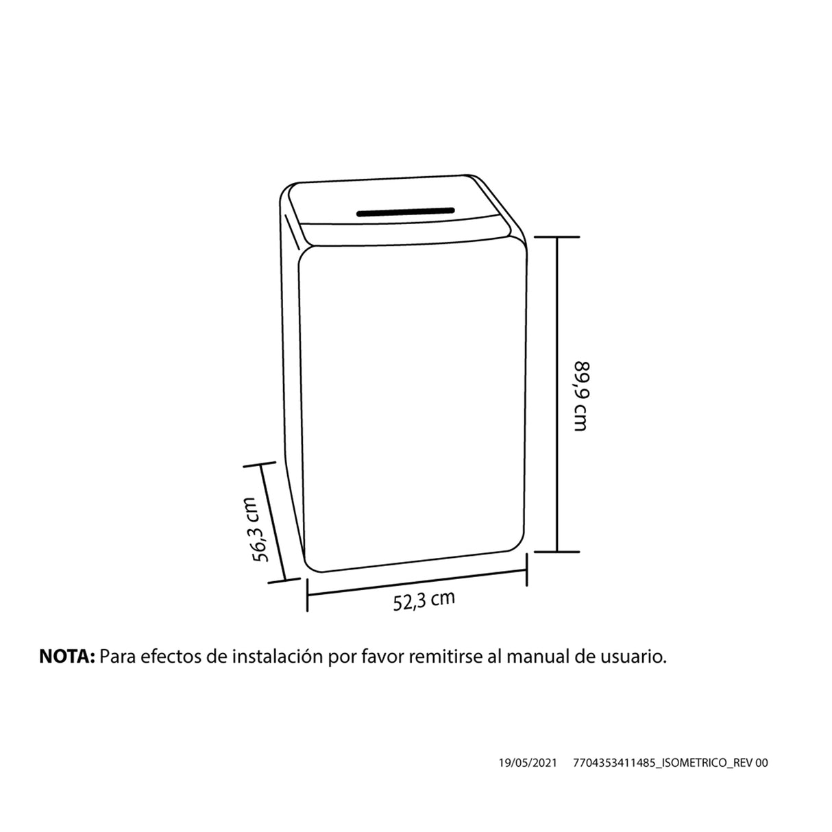 Lavadora Haceb Gris 52.3x89.8cm Para 8 Kilos con 6 Funciones Preconfiguradas - LAVADORAS Y SECADORAS | Bylmo