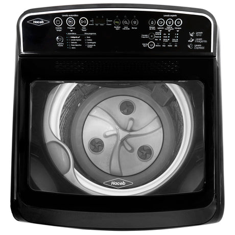 Lavadora Haceb Negra 62x107cm Para 16 Kilos con 11 Funciones Preconfiguradas - LAVADORAS Y SECADORAS | Bylmo