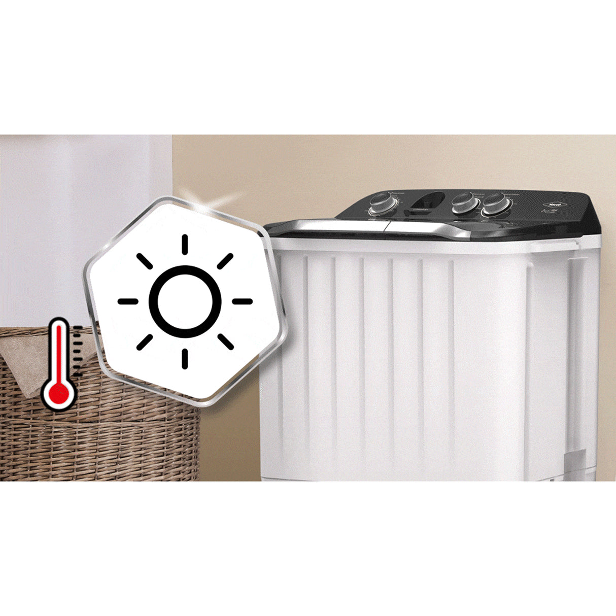 Lavadora Haceb Blanco 42x93.4cm Para 7 Kilos con 5 Funciones Preconfiguradas - LAVADORAS Y SECADORAS | Bylmo