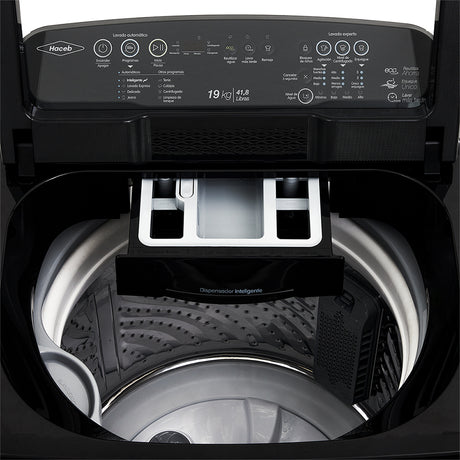 Lavadora Haceb Negra 67x115cm Para 19 Kilos con 6 Funciones Preconfiguradas - LAVADORAS Y SECADORAS | Bylmo