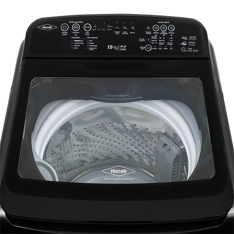 Lavadora Haceb Negra 67x115cm Para 19 Kilos con 6 Funciones Preconfiguradas - LAVADORAS Y SECADORAS | Bylmo