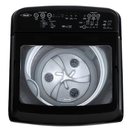 Lavadora Haceb Negra 67x115cm Para 19 Kilos con 6 Funciones Preconfiguradas - LAVADORAS Y SECADORAS | Bylmo