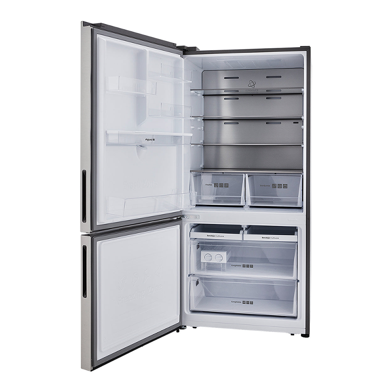 Nevecón No Frost Haceb Bottom Mount Inox 79.4x172.5cm De 543 Litros con Dispensador de Agua - NEVERAS | Bylmo