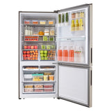 Nevecón No Frost Haceb Bottom Mount Inox 79.4x172.5cm De 543 Litros con Dispensador de Agua - NEVERAS | Bylmo