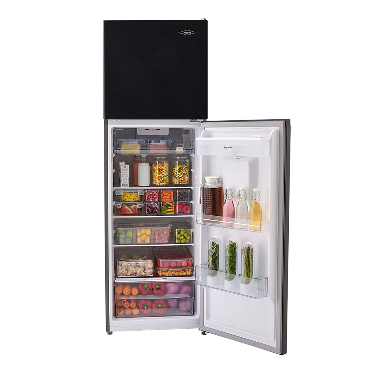 Nevera No Frost Haceb Negro 58x170cm De 241 Litros con Dispensador de Agua - NEVERAS | Bylmo