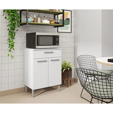 Alacena Blanco 60x83cm con Un Cajón y con Dos Puertas - ALACENAS Y MUEBLES MICROONDAS | Bylmo