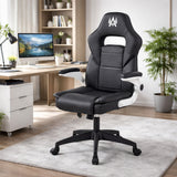 Silla Gerencial Negro y Blanco 70x123cm con Apoya Brazos - SILLAS DE OFICINA | Bylmo