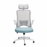 Silla Gerencial Azul Aguamarina 61x125cm con Apoya Brazos con Soporte Lumbar y con Apoya Cabezas