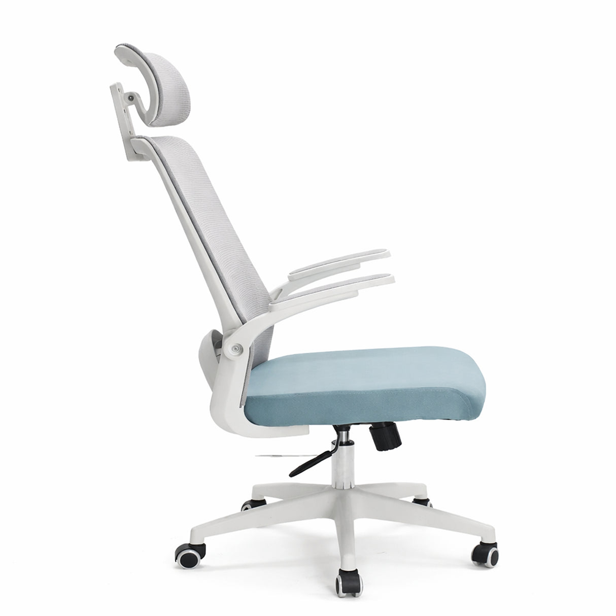 Silla Gerencial Azul Aguamarina 61x125cm con Apoya Brazos con Soporte Lumbar y con Apoya Cabezas