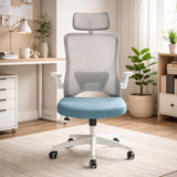 Silla Gerencial Azul Aguamarina 61x125cm con Apoya Brazos con Soporte Lumbar y con Apoya Cabezas