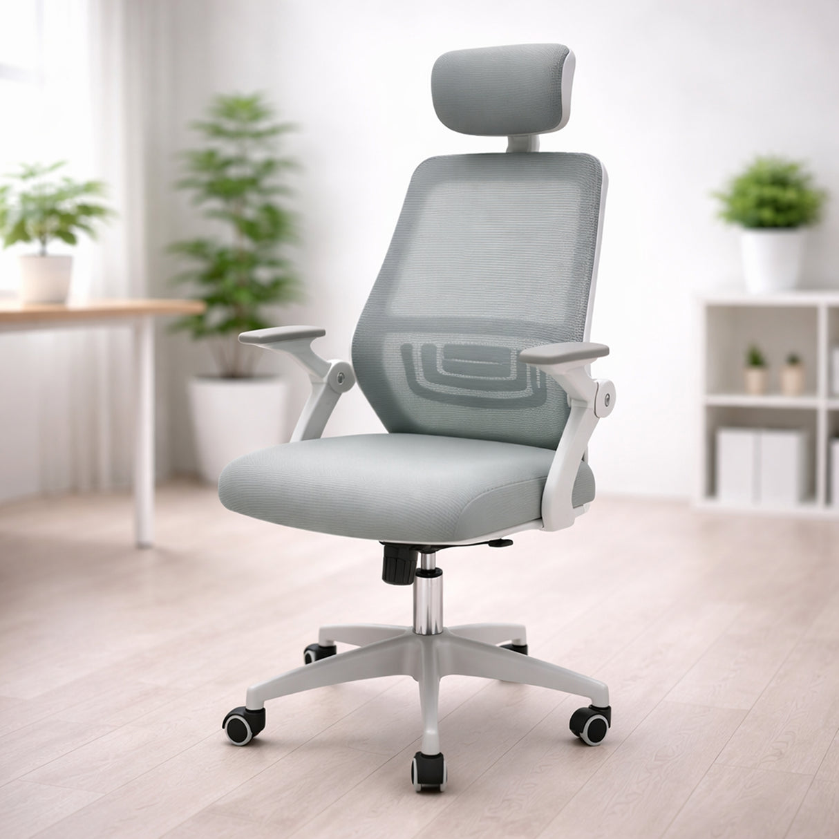 Silla Gerencial Azul Aguamarina 72x119cm con Apoya Brazos con Soporte Lumbar y con Apoya Cabezas - SILLAS DE OFICINA | Bylmo