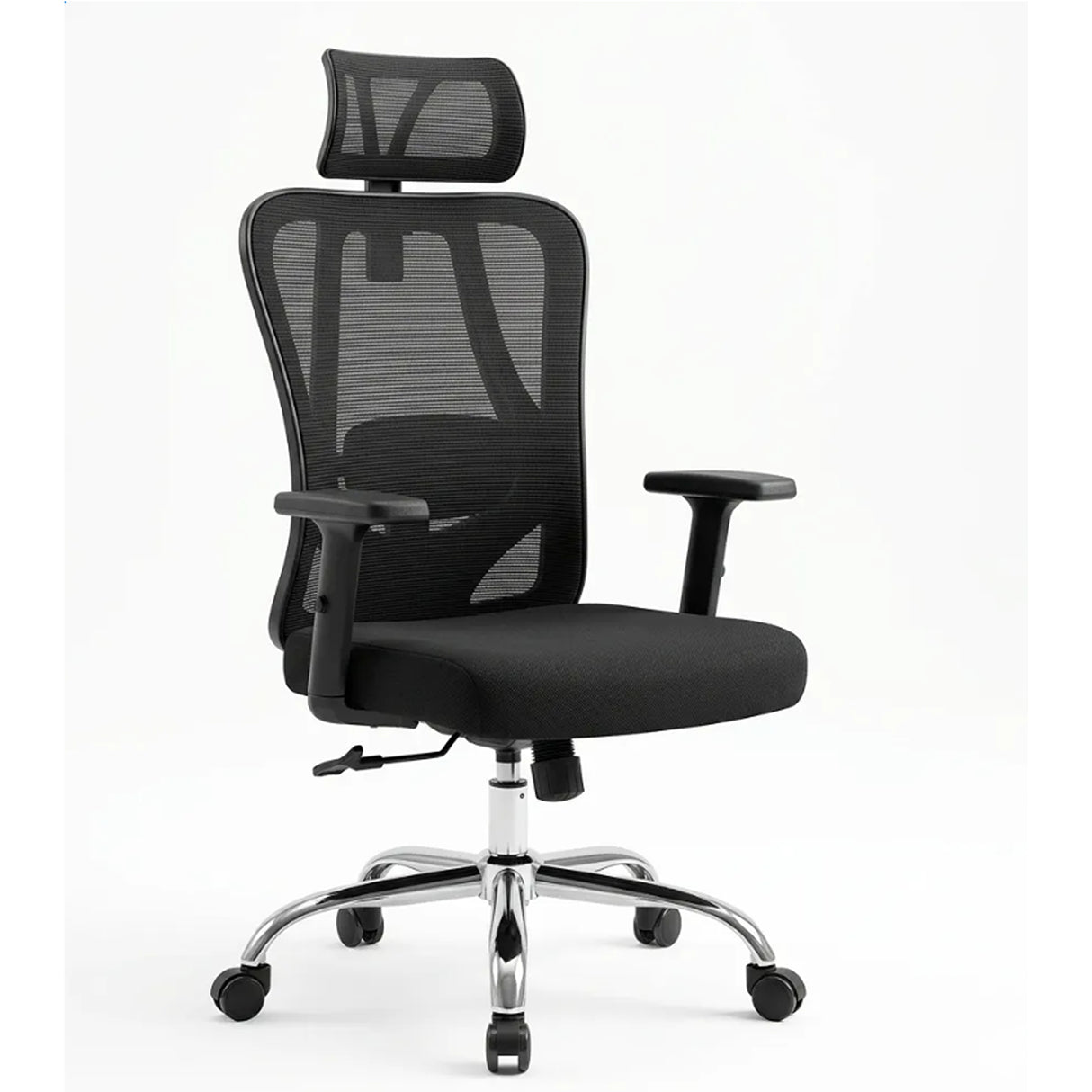 Silla Gerencial Negro 65x120cm con Apoya Brazos con Soporte Lumbar y con Apoya Cabezas - SILLAS DE OFICINA | Bylmo