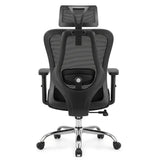 Silla Gerencial Negro 65x120cm con Apoya Brazos con Soporte Lumbar y con Apoya Cabezas - SILLAS DE OFICINA | Bylmo