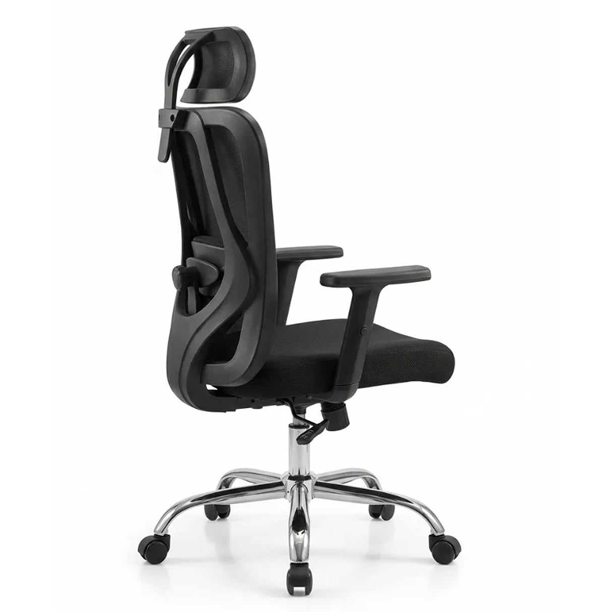 Silla Gerencial Negro 65x120cm con Apoya Brazos con Soporte Lumbar y con Apoya Cabezas - SILLAS DE OFICINA | Bylmo
