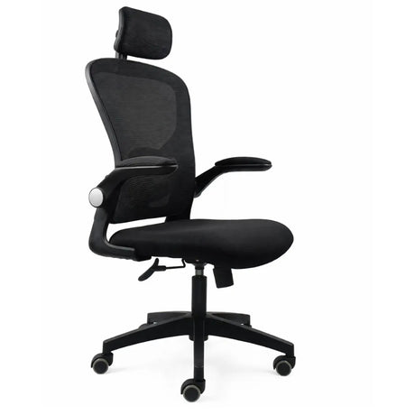 Silla Gerencial Negro 61x124cm con Apoya Brazos con Soporte Lumbar y con Apoya Cabezas - SILLAS DE OFICINA | Bylmo