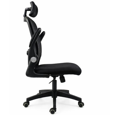 Silla Gerencial Negro 61x124cm con Apoya Brazos con Soporte Lumbar y con Apoya Cabezas - SILLAS DE OFICINA | Bylmo