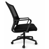 Silla Gerencial Negro 59x92cm con Apoya Brazos con Soporte Lumbar - SILLAS DE OFICINA | Bylmo