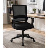 Silla Gerencial Negro 59x92cm con Apoya Brazos con Soporte Lumbar - SILLAS DE OFICINA | Bylmo