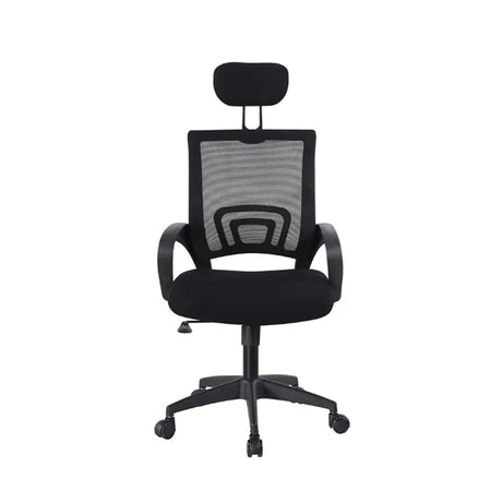 Silla Gerencial Negro 52x105cm con Apoya Brazos con Soporte Lumbar y con Apoya Cabezas - SILLAS DE OFICINA | Bylmo
