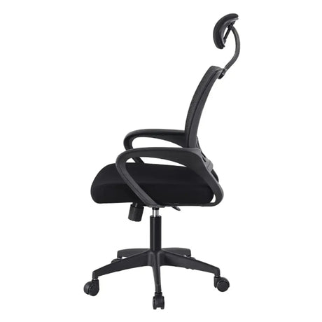 Silla Gerencial Negro 52x105cm con Apoya Brazos con Soporte Lumbar y con Apoya Cabezas - SILLAS DE OFICINA | Bylmo
