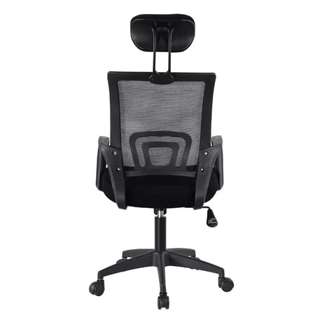 Silla Gerencial Negro 52x105cm con Apoya Brazos con Soporte Lumbar y con Apoya Cabezas - SILLAS DE OFICINA | Bylmo