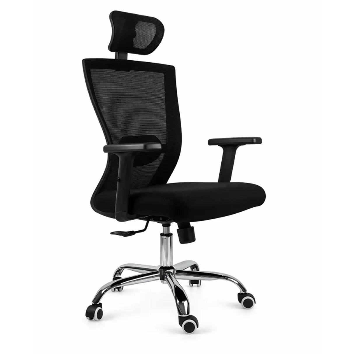 Silla Gerencial Negro 66x125cm con Apoya Brazos con Soporte Lumbar y con Apoya Cabezas - SILLAS DE OFICINA | Bylmo