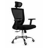 Silla Gerencial Negro 66x125cm con Apoya Brazos con Soporte Lumbar y con Apoya Cabezas - SILLAS DE OFICINA | Bylmo