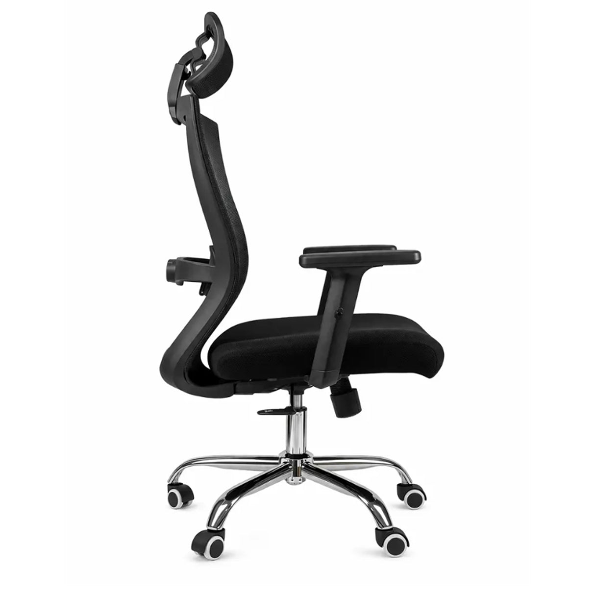 Silla Gerencial Negro 66x125cm con Apoya Brazos con Soporte Lumbar y con Apoya Cabezas - SILLAS DE OFICINA | Bylmo