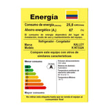 Nevera Inverter No Frost Kalley Gris Oscuro 60.5x170.5cm de 332 Litros con Dispensador de Agua y con Congelador Superior - NEVERAS | Bylmo