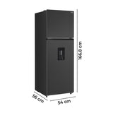 Nevera Inverter No Frost Kalley Gris Oscuro 54x166.8cm de 245 Litros con Dispensador de Agua y con Congelador Superior - NEVERAS | Bylmo