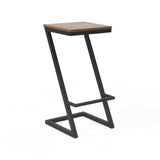 Butaco Mácula y Negro 35x71cm de Asiento Cuadrado sin Espaldar y sin Apoya Brazos - SILLAS Y BUTACOS | Bylmo