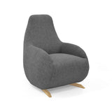 Poltrona Rusell Gris y Matiz Natural 77x95cm de Un Puesto con Apoya Brazos