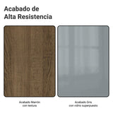 Mueble Superior de Cocina Lux Marrón y Gris 120x66cm con Cuatro Entrepaños y Dos Puertas - MUEBLES SUPERIORES DE COCINA | Bylmo